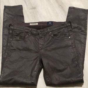 AG the legging ankle super skinny leather jeans